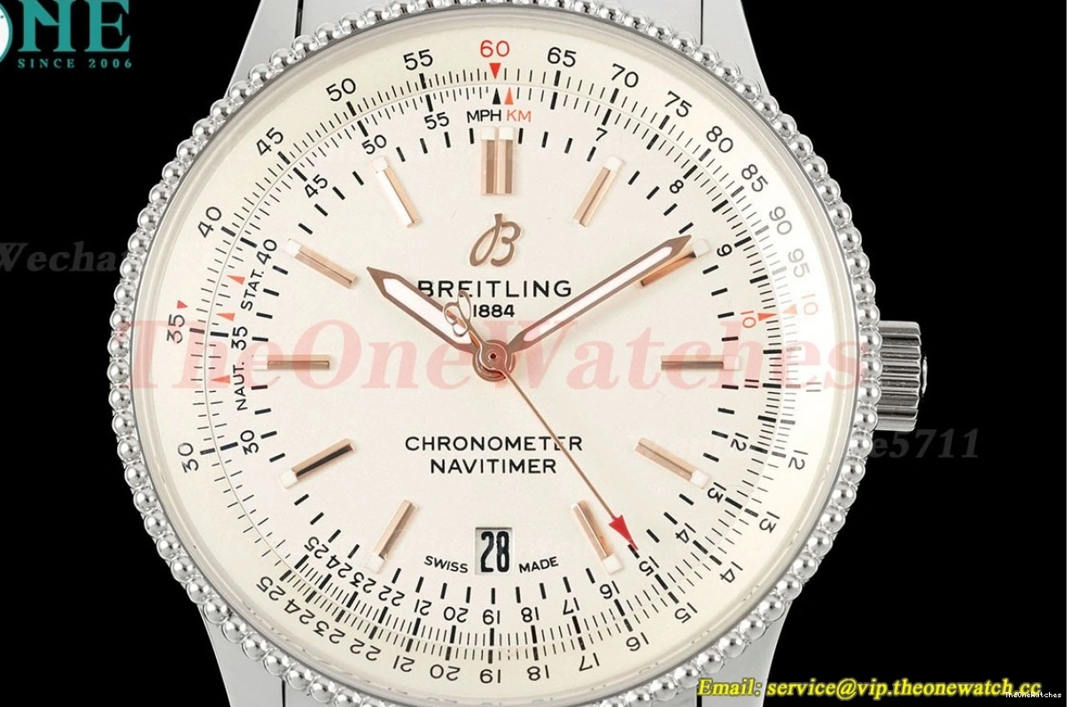 A2824 Date Dial TF Navitimer SS 1 Cream 41mm SS 0215